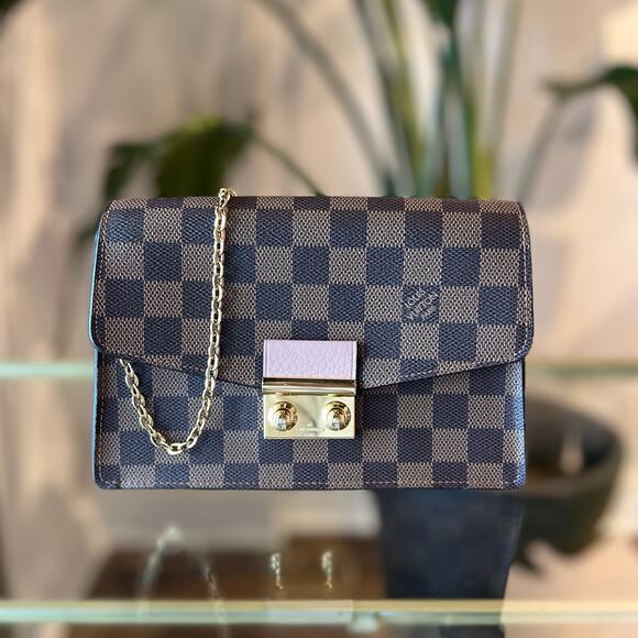 LOUIS VUITTON Damier Ebene Croisette Chain Shoulder Bag - Picture 1 of 10